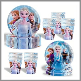30 darabos Disney Jégvarázs (Frozen) témájú eldobható parti készlet TT1781961