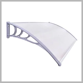 Előtető 100 × 150 cm, átlátszó polikarbonát AWN100150G