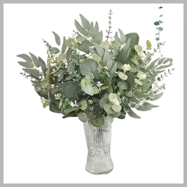 Művirág csokor – Eukaliptusz és fűzfa levelek – TA1005318