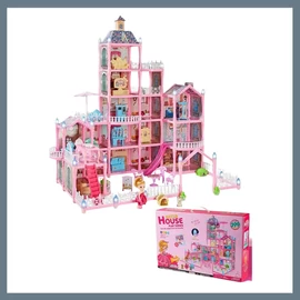 5 szintes rózsaszín babaház HB2067498-5