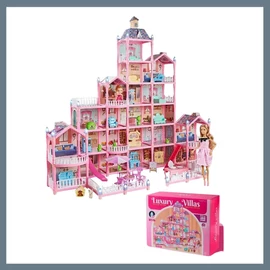 6 szintes rózsaszín babaház HB2067498-6