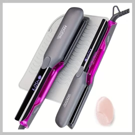 ANGENIL 2 az 1-ben Hajvasaló és Hajgöndörítő – Titánlapos, LCD kijelzővel QN1098367