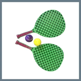 Strandtenisz Készlet – 2 Ütő + 2 Habszivacs Labda TENZEE_ZE