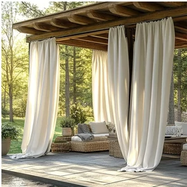 Fényáteresztő függöny fehér 2 db 132x215 QB1096473-f132215