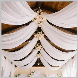 Fehér Esküvői dekoráció 6 részes 75 x 800 cm méretben BR2852786