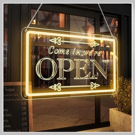 „OPEN” Neon Tábla (40×25 cm) QC1632217
