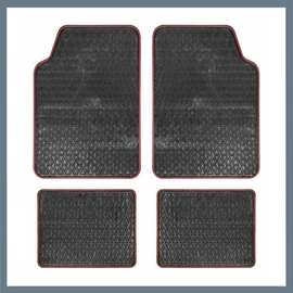 ALASKA gumiszőnyeg szett – 4 darabos, fekete-piros 04219