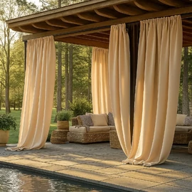 Fényáteresztő függöny mokka 2 db 132x215 QB1096473-m132215