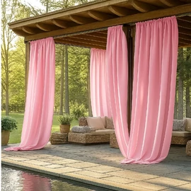 Fényáteresztő függöny rózsaszín 2 db 132x215 QB1096473-r132215