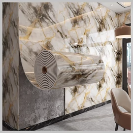 Prémium Márvány Hatású Öntapadós Falpanel - Pandora arany 60cm x 10m YW2166351-2