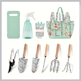 10 darabos Kertészeti Szerszámkészlet – Virágmintás JU2649197