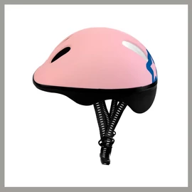 Gyermek kerékpáros bukósisak – Rózsaszín, csillag mintás, állítható pánttal 927778