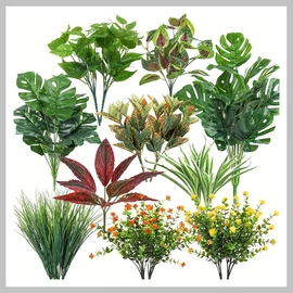 18 db Trópusi Műnövény Szett – UV-álló, Színes és Élethű BP1273684