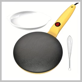 EANE Elektromos Kerek Palacsintakészítő 1000W Sárga VL1248038-2