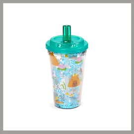 Gyerek Csillámos Pohár Szívószállal CUP81