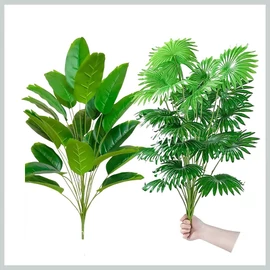 Műnövény szett – 2 db extra magas trópusi levélcsokor (83 cm, 48 levél) PJ2686249 