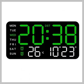 LED 6659 Digitális Fali és Asztali Óra – 21,5 cm 6286208