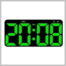 DH-2803 LED asztali/fali óra 33x16 cm több funkció 638908
