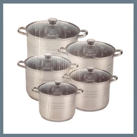 Bachmayer 10 részes rozsdamentes acél lábas szett BM-2920