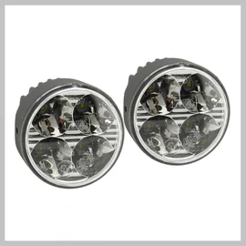 Nappali menetfény 4 HIGH POWER LED – 12/24 V, kerek kivitel (70 mm), 2 db 33551