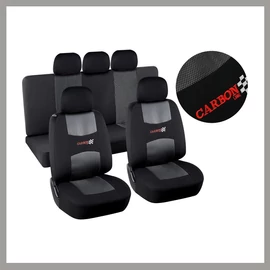 CARBON DARK Üléshuzat Szett – 9 darabos, fekete, légzsák-kompatibilis 31689