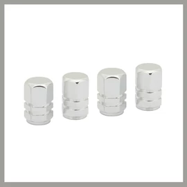 Dekoratív Szelepvédő Sapka – Ezüst, 4 darabos szett 32330