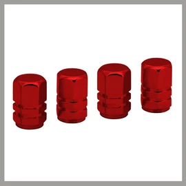 Dekoratív Szelepvédő Sapka – Piros, 4 darabos szett 32332