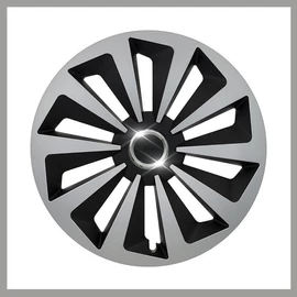 FOX RING 13 colos Dísztárcsa – Ezüst/Fekete (1 darab) 32509