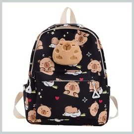 Macis gyerek hátizsák plüss maci díszítéssel fekete YJ902173-4