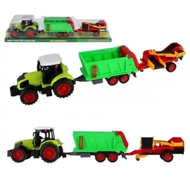 Műanyag Traktor Pótkocsival  Lendkerekes  56 cm 691387-1