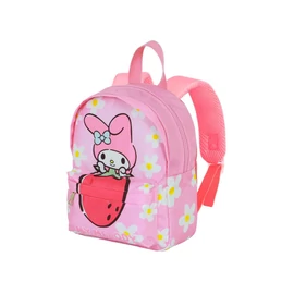 My Melody Gyerek Hátizsák – Epres és Virágos Mintával, Rózsaszín 08316