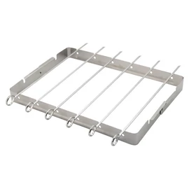 6 darabos nyárs grillező szett – rozsdamentes acélból, kerettel 13112