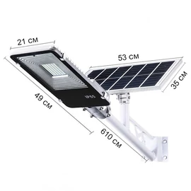 Napelemes Utcai Lámpa – 100W, 206 LED, Távirányítóval, 2 Fényerő-fokozat, IP65 Vízállóság YS100W