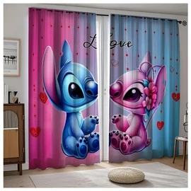 Disney Stitch Rajzfilm Mintás Sötétítő Függöny 60 x 150 cm – 2 db WW1766750