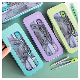 7 részes vonalzó és körző szett tokban HG1893230  