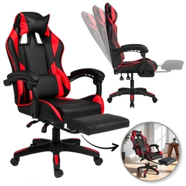 STRIKER ONE  gamer szék lábtartóval piros – KO31CZE