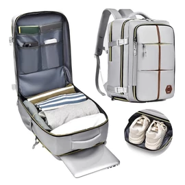 Vízálló utazó hátizsák – kézipoggyász méretű fehér PL180