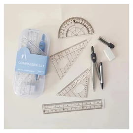 7 részes  Körzőkészlet és Vonalzók Tokban NB615024