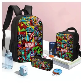 Marvel 3 az 1-ben Táska Szett – Iskolatáska, Ebédtáska és Tolltartó PN1994536