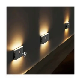 Golden Century LED éjszakai lámpa – USB újratölthető, mozgásérzékelős, matt felületű, lítium akkumulátorral – GP1201297