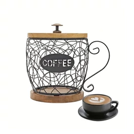 Kávékapszulatartó fedéllel – fekete színű, RP1387967-F