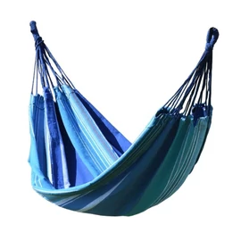 Függőágy TEXTIL – 200 × 100 cm, kék-fehér – 13567