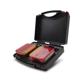 Utánfutó LED lámpa szett – vezeték nélküli, mágneses, 5 darabos, piros-sárga design SLH0030