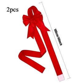 2 db Piros Dekorációs Masni és Szalag NG2024881-3