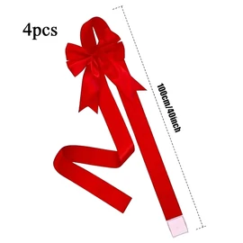 4 db Piros Dekorációs Masni és Szalag NG2024881