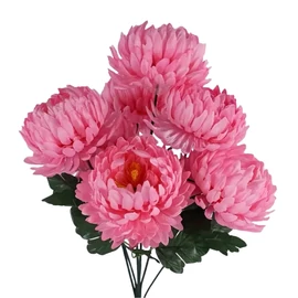 1db Mesterséges Krizantém Virág - Rózsaszín QP4504827-2