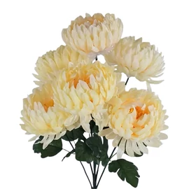 1db Mesterséges Krizantém Virág - Krémszínű QP4504827-6