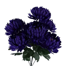 1db Mesterséges Krizantém Virág - Sötétlila QP4504827-7