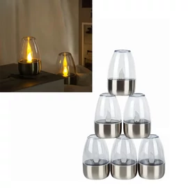 Kültéri Napelemes LED Gyertya Szett, 6 db – Meleg Fehér LG2391520