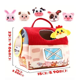 Plüss bébijáték házikó állatfigurákkal – 6–12 hónaposoknak – JB1849135